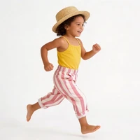 Viser décontractés rayés pour enfants, poches pour bébé, pantalons d'extérieur en coton pour enfants, costume FJToddler, garçons et filles, mode automne, nouveau 5