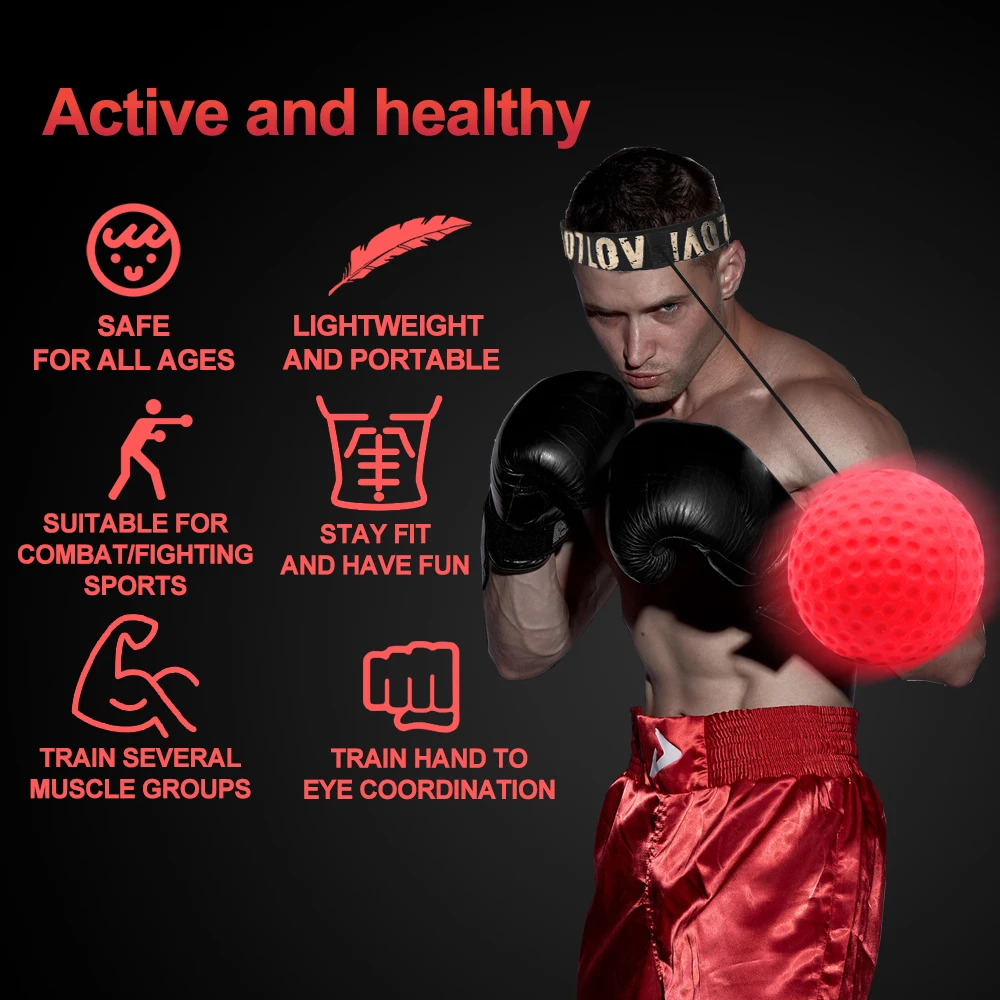 Boxing speed ball Head Band Sanda Boxing Fighting Speed Training Reaction Ball For Gym Muay Thai Exercise Fitness Equipment
