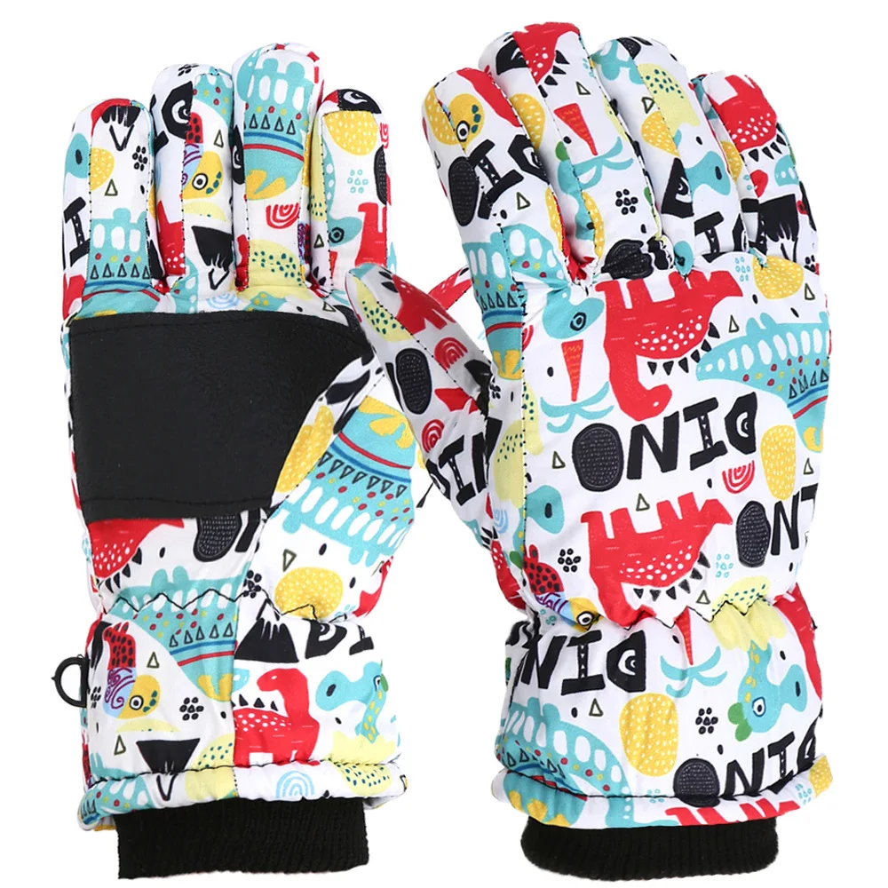 

Thermal Children Ski Gloves Winter Outdoor Waterproof Windproof Fleece Warm Child Snowboard Winter Snow Gloves for Skiing Riding