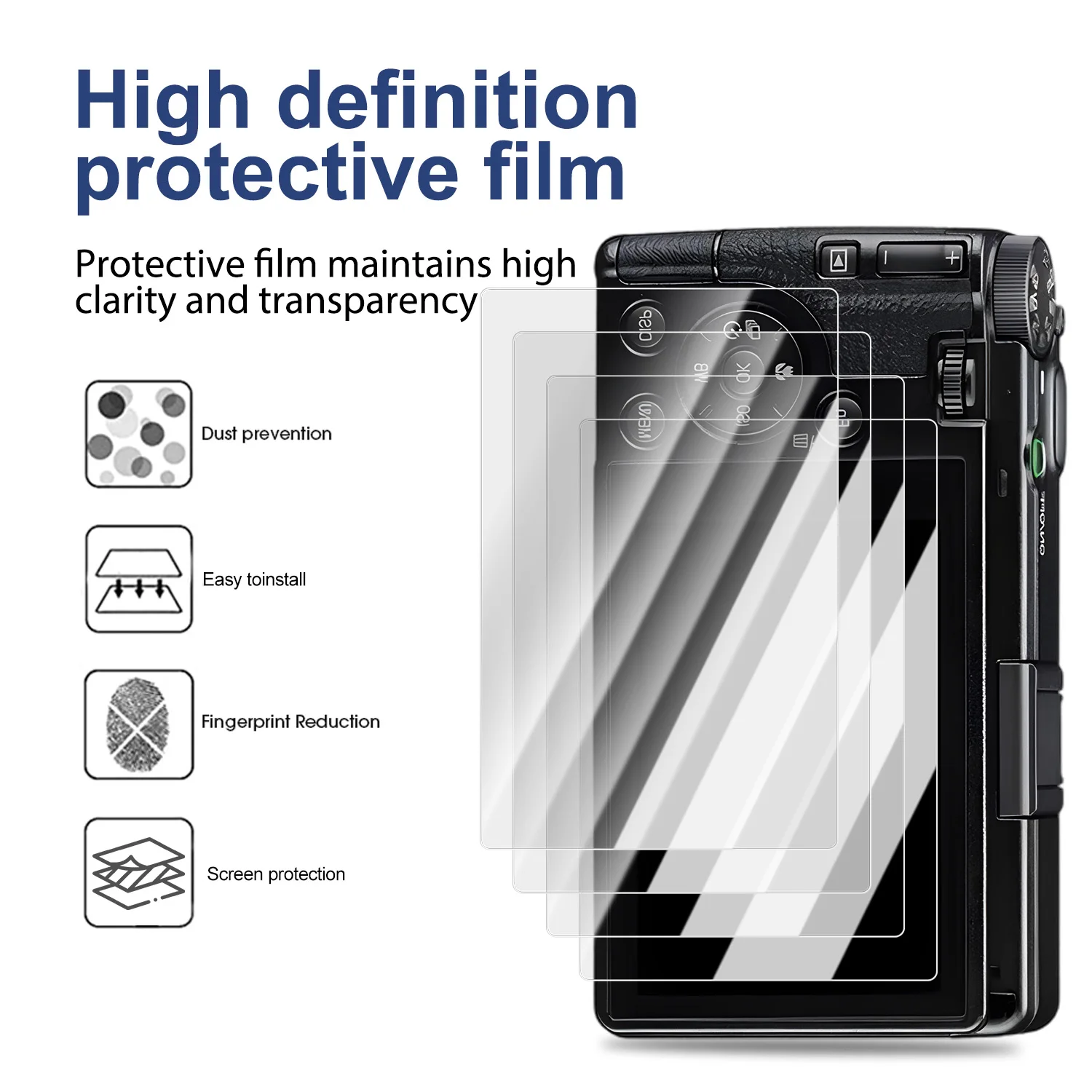 1-5PCS 9H Hardness Camera Film for GR 4 Tempered Glass Screen Protector Anti-Scratch LCD Protector for Ricoh GR IV GRIV GR4