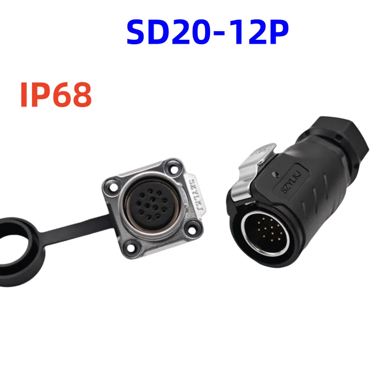 LED 디스플레이 방수 항공 플러그 소켓, 절연 전원 신호, 방수 플러그, SD20, IP68, 20A500V