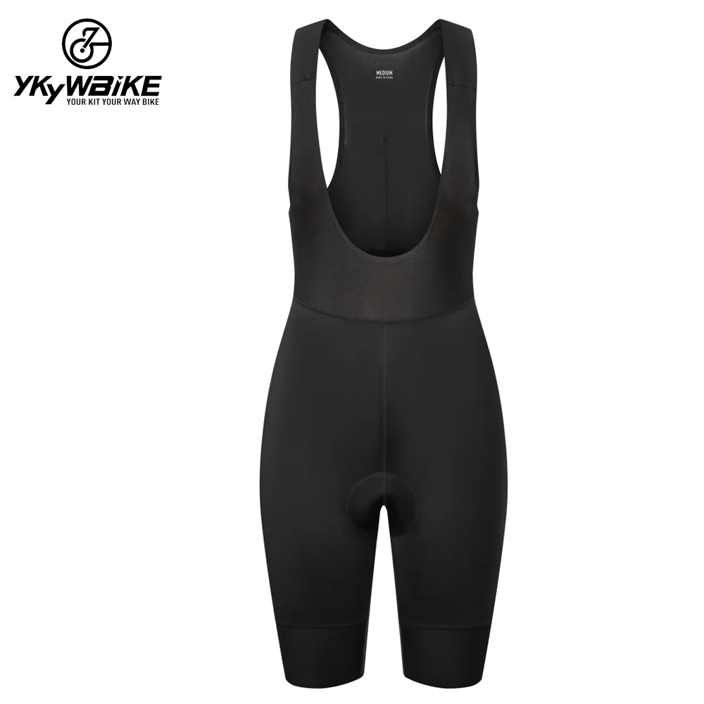YKYWBIKE Women Cycling Bib Shorts Suspenders High Elastic Quick Dry Bike Black Trousers Bicycle Tights Pants Gift