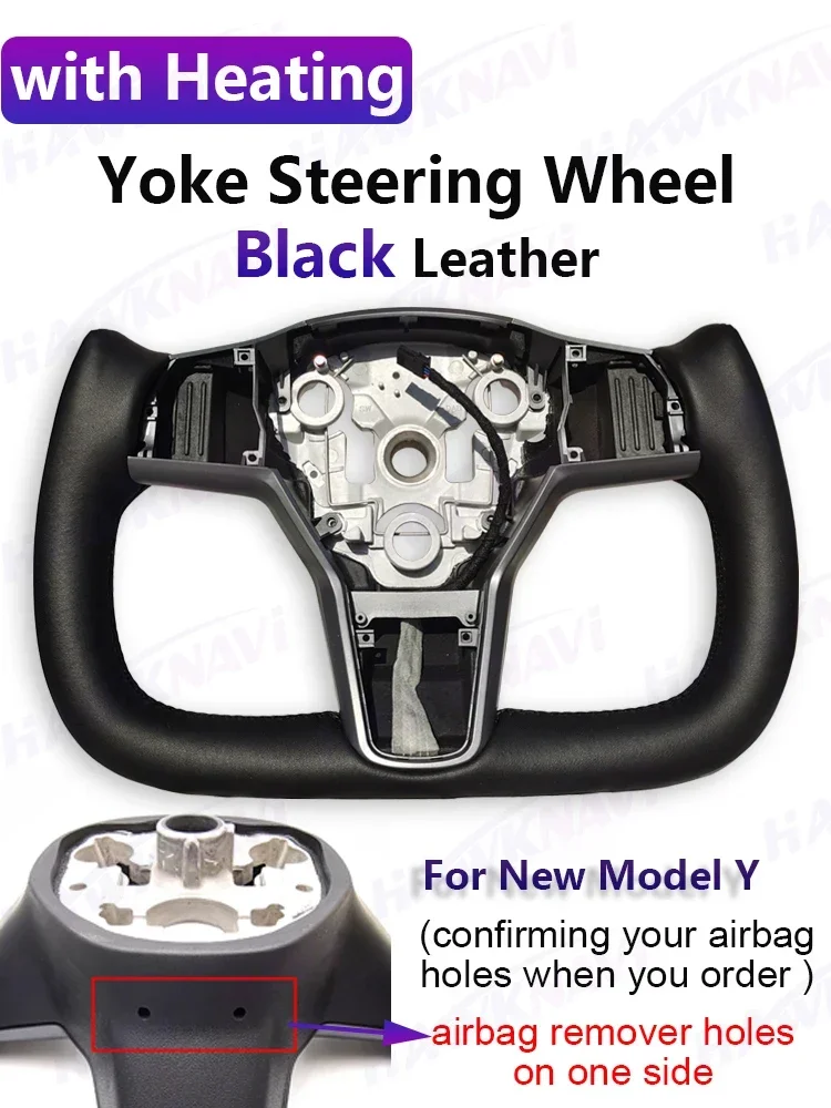 テスラモデル3 y,ヨークハンドル,変更されたレースレザー,白と黒の加熱