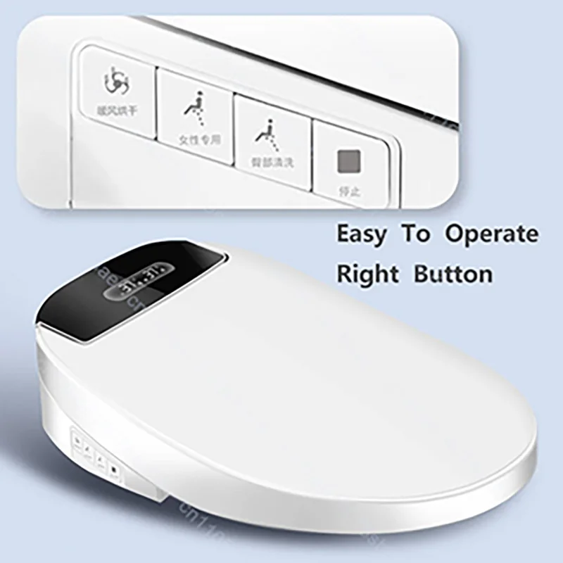 ฝารองนั่งชักโครกอัจฉริยะ พร้อมระบบทำความร้อน ฝารองนั่งแบบยาว ฝาปิดชักโครกพร้อมระบบฉีดชำระ น้ำอุ่นทันที ระบบเป่าลมแห้ง ระบบล้างสำหรับผู้หญิง ไฟกลางคืน รีโมทคอนโทรล 1