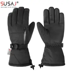 Ski Gloves Unisex Waterproof Touchscreen Function Warm Snowmobile Snow Snowboard Thermal Gloves Windproof Plush Mittens