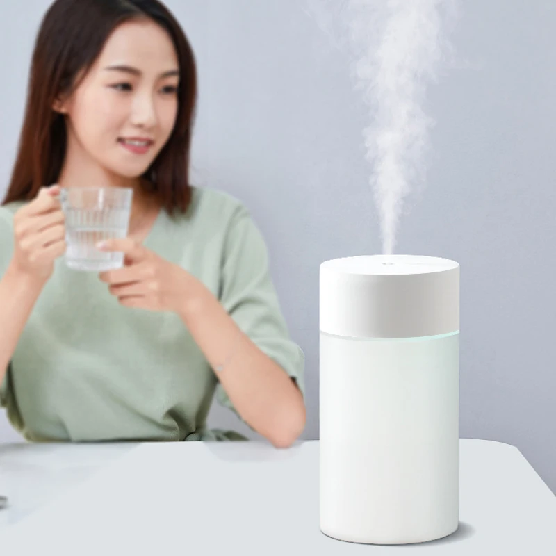 USB 초음파 가습기 LED 램프 미니 에센셜 오일 디퓨저 자동차 청정기 아로마 음이온 미스트 메이커, 로맨틱 라이트, 260ML