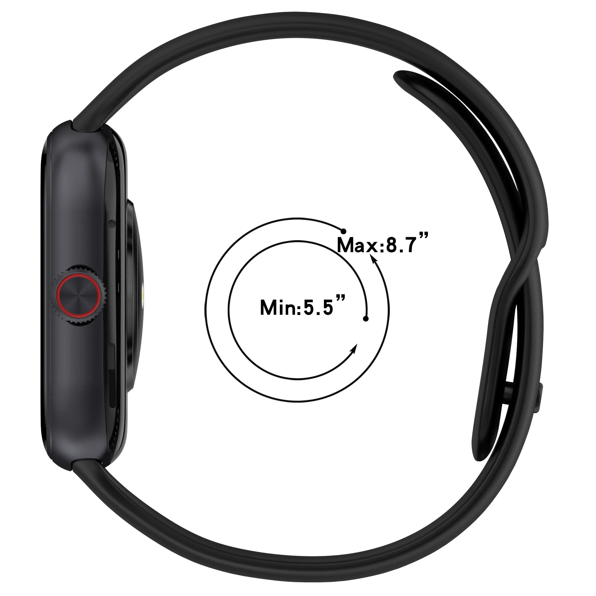 Dual-Function Silicone Sport Strap with Protective Case - Soft Replacement Band