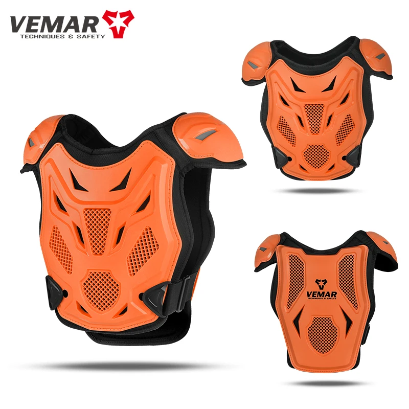 Children Motorcycle Riding Body Armor Kids Motocross Back Chest Protectors Off-Road Cycling Protective Gear Moto Bike Vest Armor