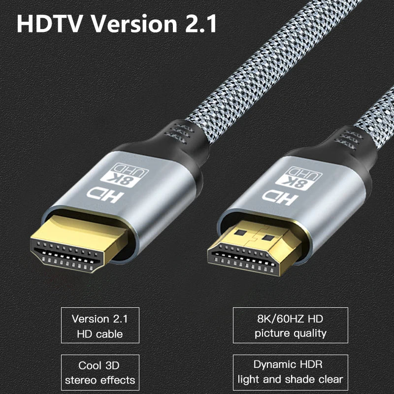 Ultra High-Speed 8K HDMI Cable for TVs and Gaming Consoles