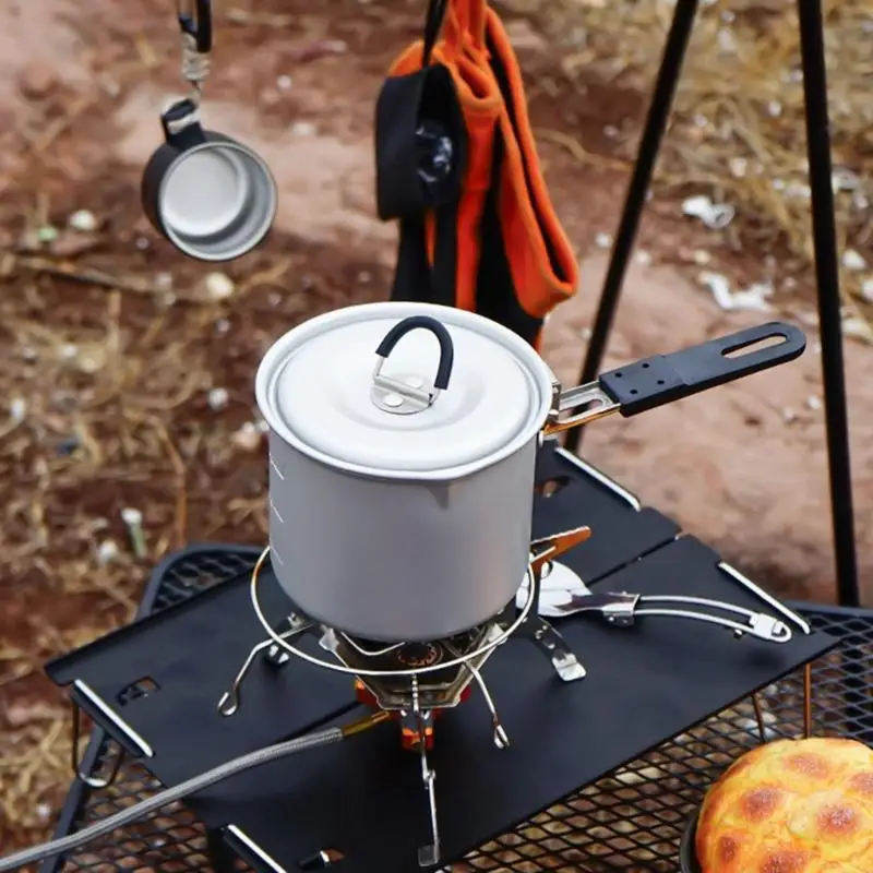 23GA Efficient Teas Kettle With Foldable Handle Portable Outdoor Kettle for Camping and Hiking with Space Saving Design
