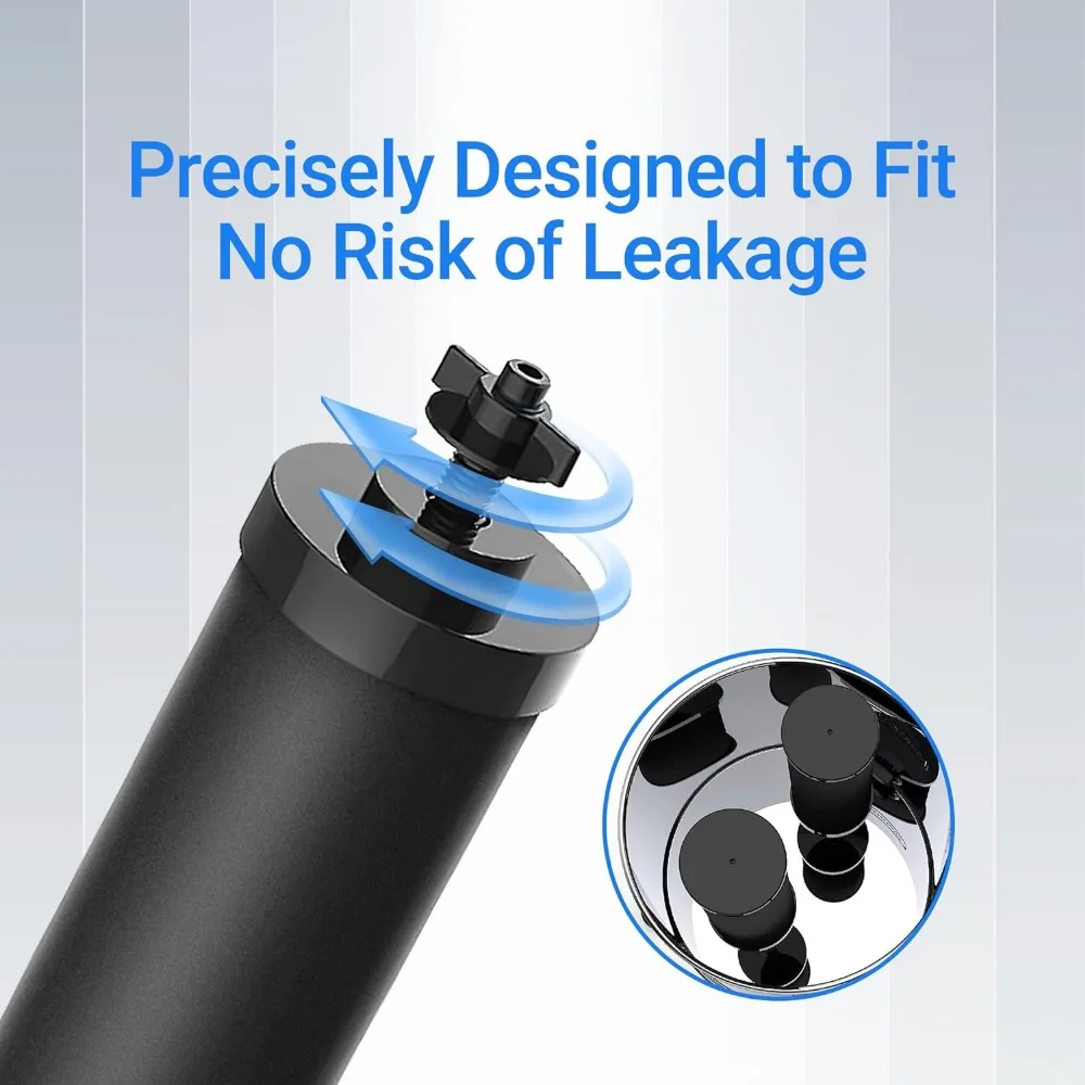 NSF/ANSI 42&372 Certified Water Filter, Replacement for Berkey&reg; BB9-2 Black Purification Elements