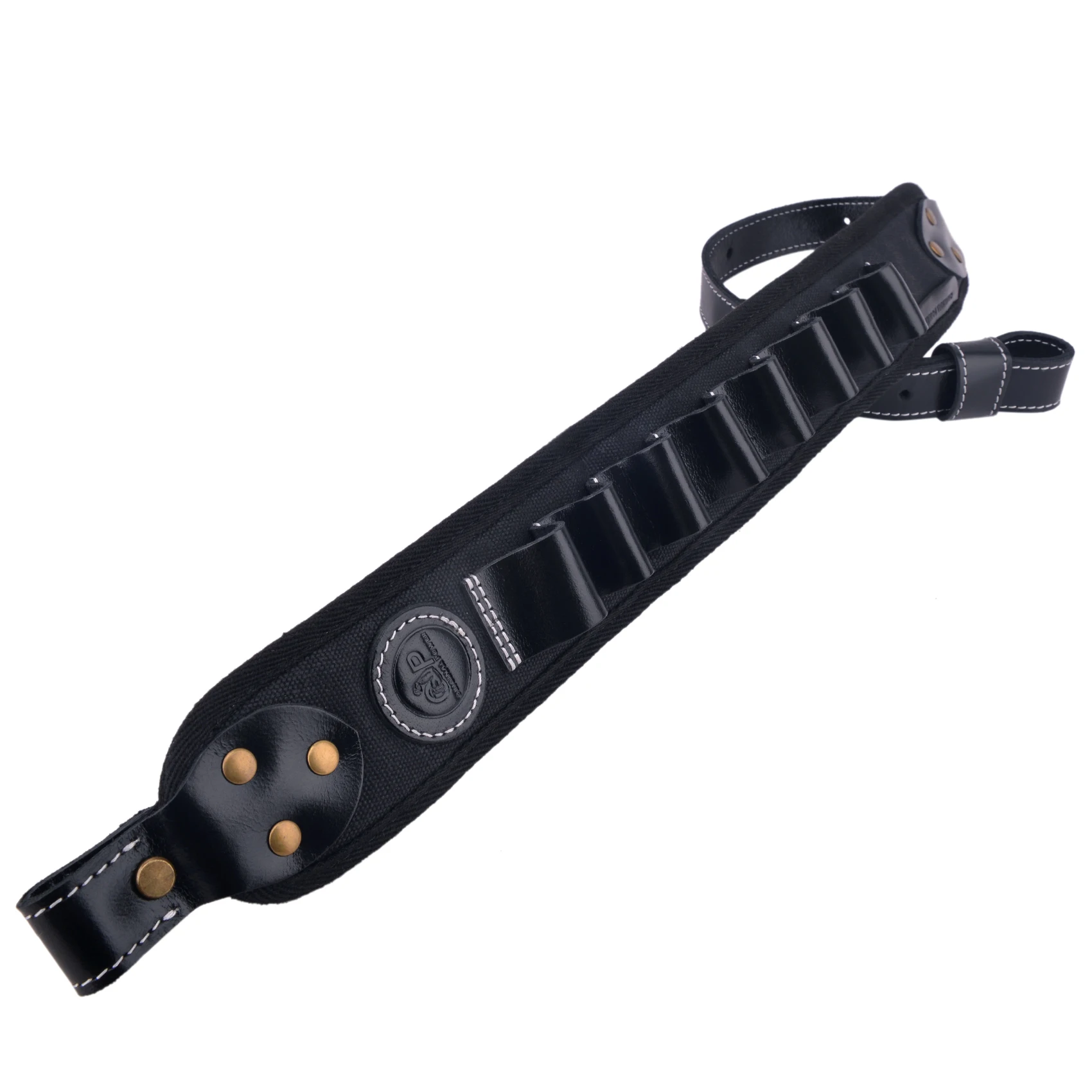 Couro lona shotgun escudo titular sling cinto