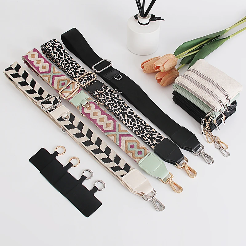 Mobile phone lanyard crossbody bag,with zippered leather wallet bag, Adjustable Fashion Cellphone Lanyard 5