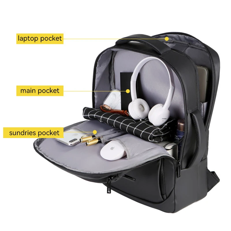 Sac à dos multifonctionnel avec chargeur USB Sacoche Monsieur