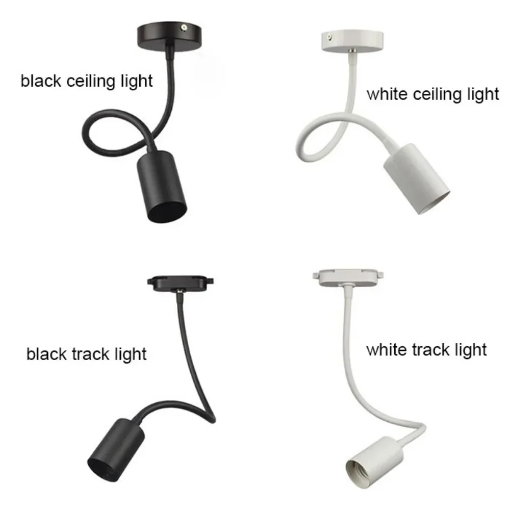 E27 Track Spotlight Modern and Simple Personality Restaurant Clothing Shop Ceiling Light Second Line Slide Light 360 ° 5