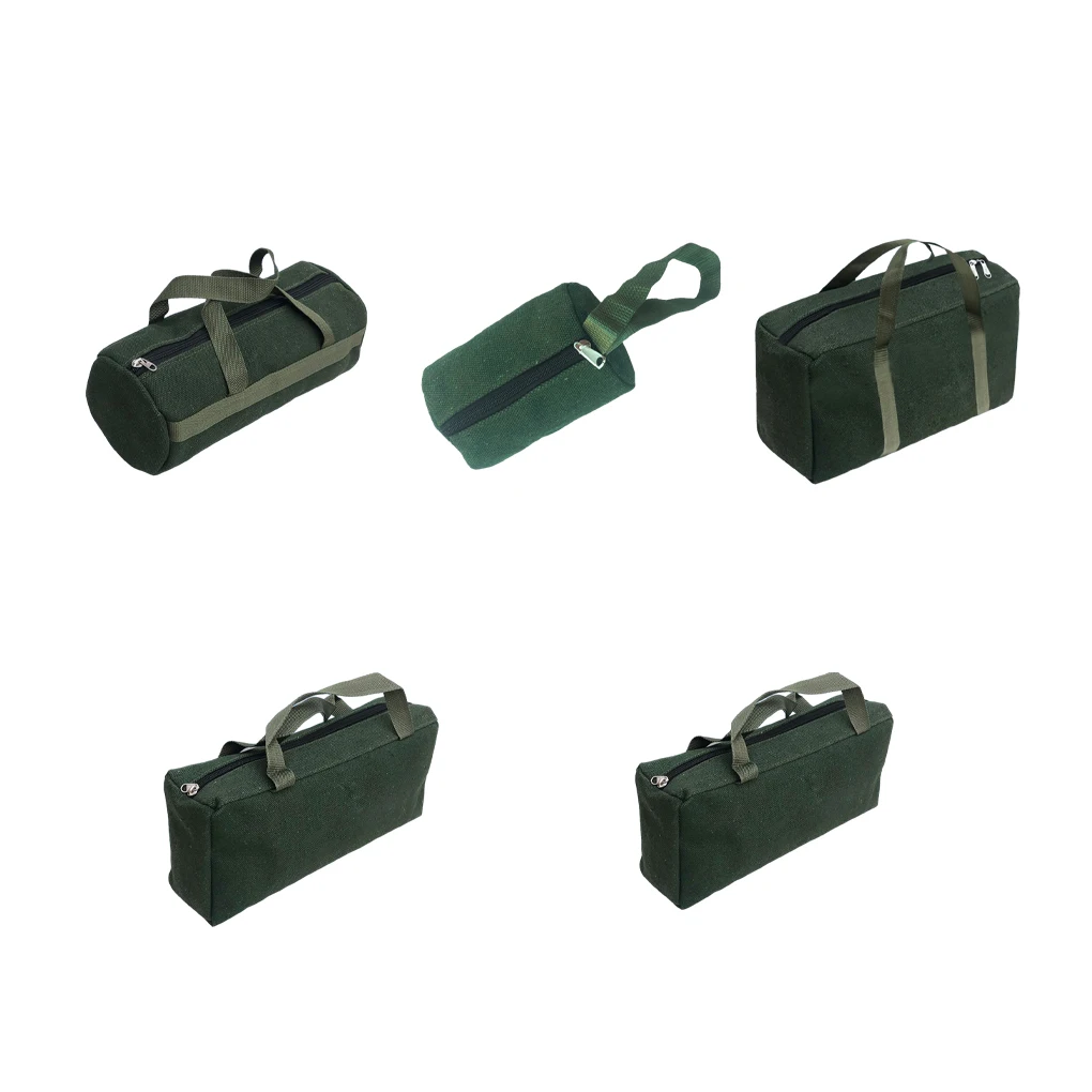 

Carpenter Tool Carrying Bag Hiking Camping Sundries Portable Storage Tote Bags Zipper Closure Wide Mouth Pouch 35x13cm