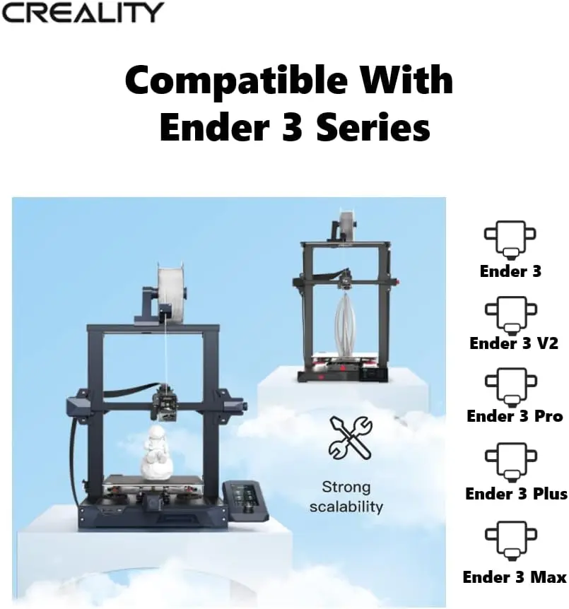 Creality 스프라이트 다이렉트 드라이브 압출기 프로 키트, Ender-3, 엔더 3 V2, 3 프로, 3 맥스용, 3D 프린터 지지대 CR 터치용, 올 메탈 듀얼 기어