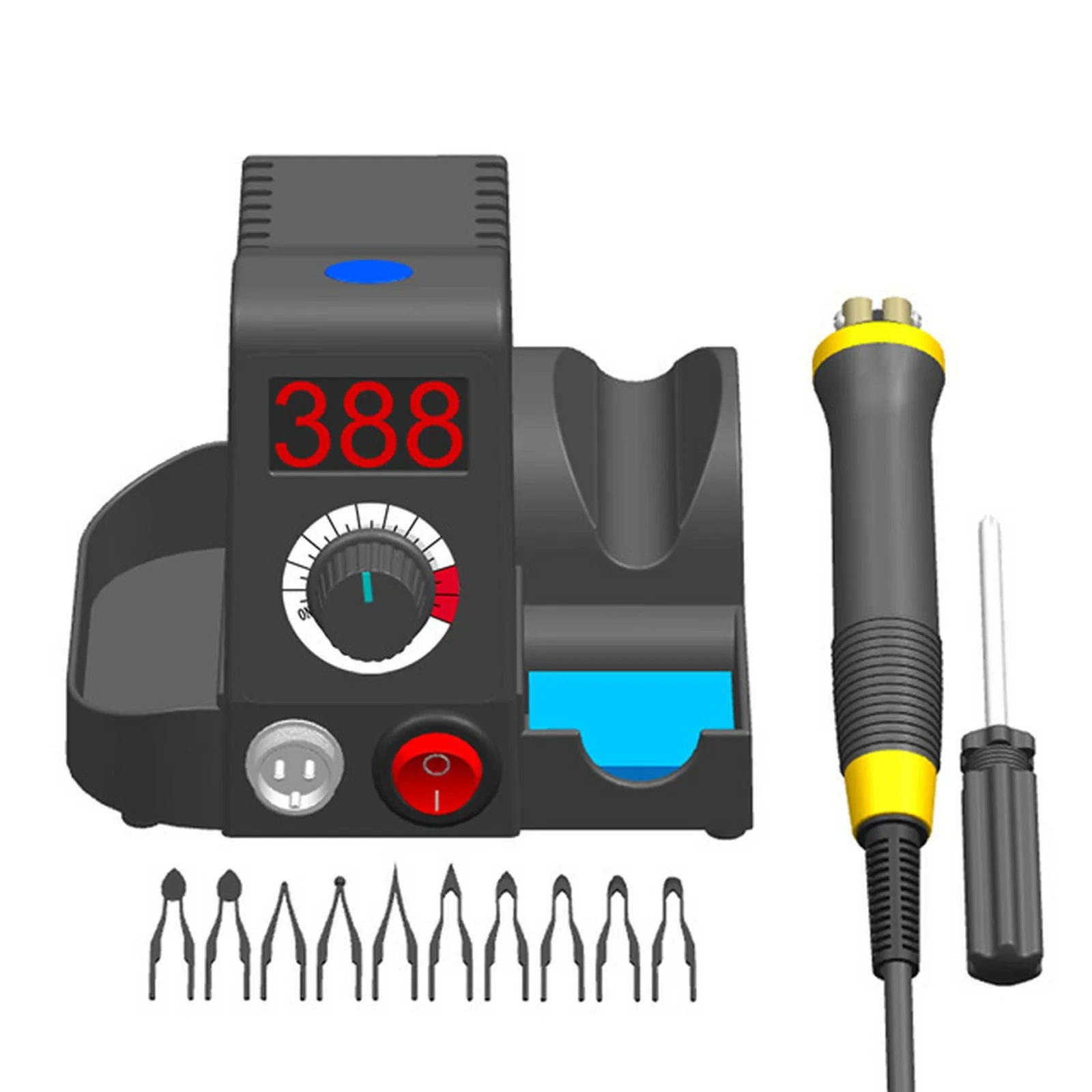 

Pyrography Machine Adjustable Temperature Wood Burning Burner Electric Soldering Iron Pyrography Pen Gourd Crafts Tool Set