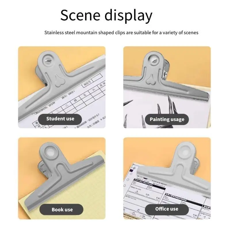 10 Pcs 바인더 클립 씰링 클립 영수증 클립 종이 클립 금속 클립 학교 용품