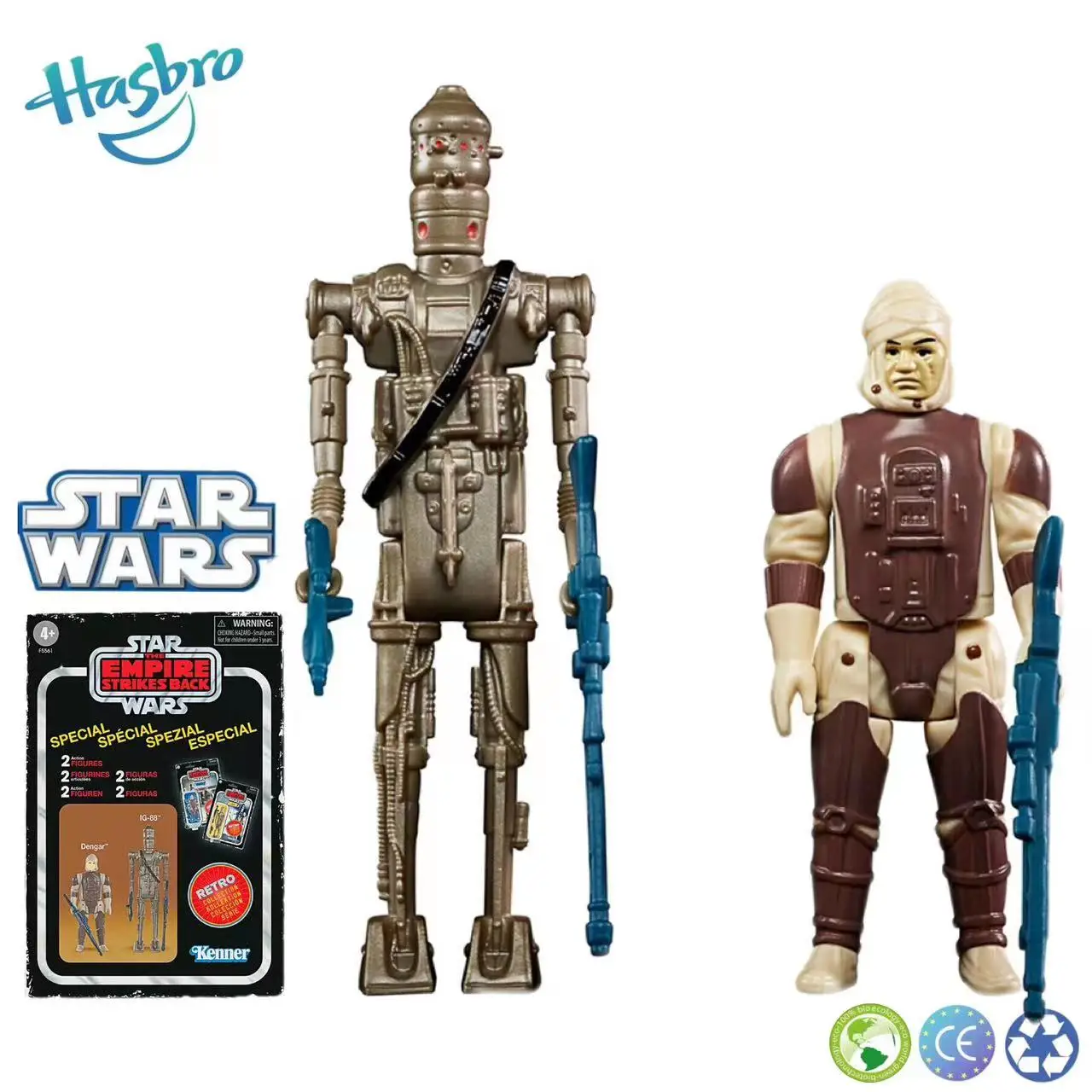 

Hasbro Star Wars The Empire Strikes Back Retro Collection Special Bounty Hunter 2-Pack Dengar IG-88 Action Figure Toy 3.75 Inch