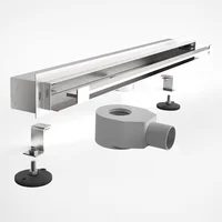 ท่อระบายน้ำติดผนังขนาด60ซม. 24นิ้วทำจากสเตนเลสสตีลในผนังระบายน้ำติดผนังห้องน้ำในห้องน้ำฝักบัวขนาดใหญ่ 4