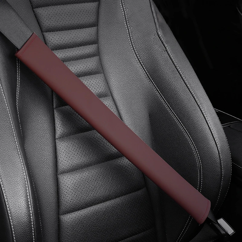 48cm Extended Car Seat Belt Cover Shoulder Pad Soft Microfiber Leather Comfort Neck Cushion Protector Auto Interior Accessories