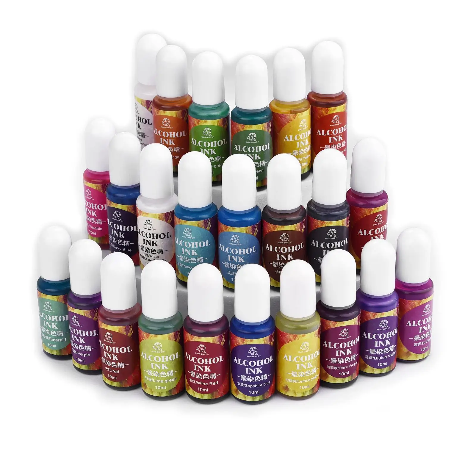 10ml Epoxy Resin Pigmen Alcohol Liquid Colorant Dye Art Ink Diffusion DIY Epoxy Resin Mold For Jewelry Making Supplies 24 Colors