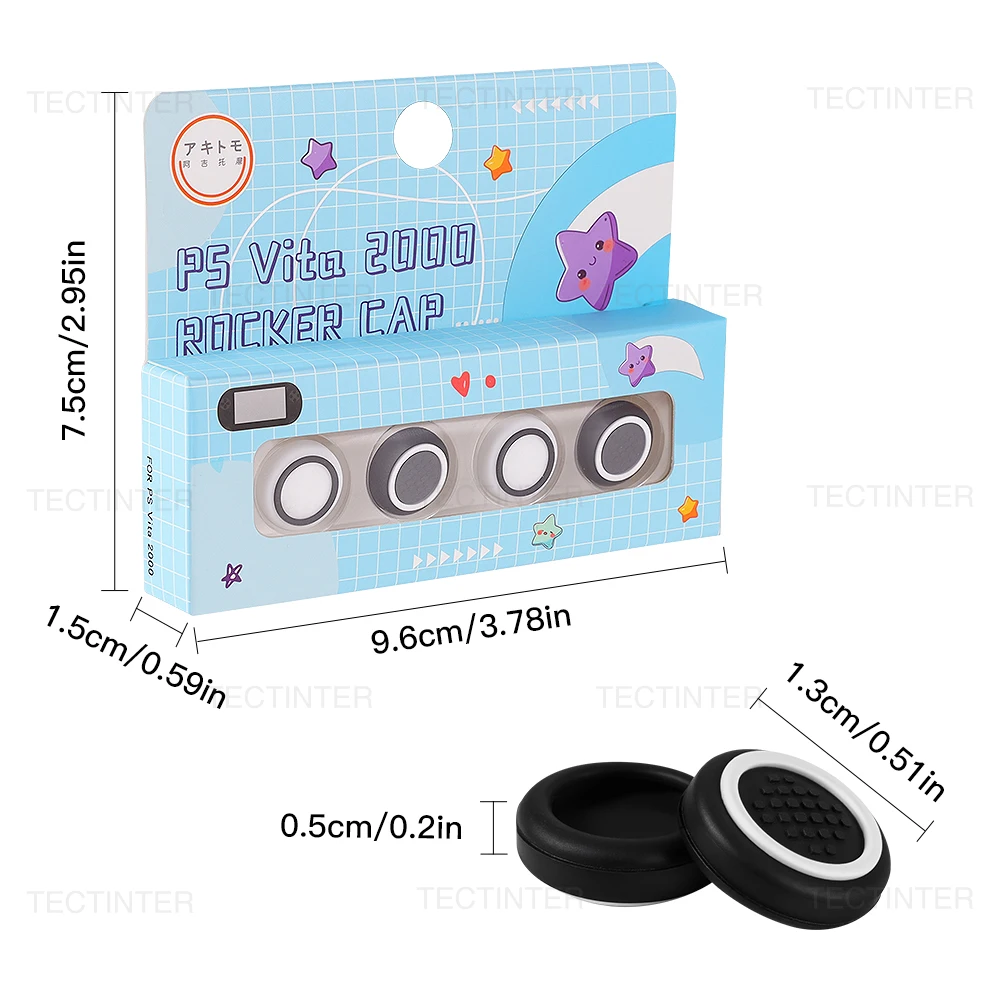 4 stücke Silikon Thumbstick Grip Abdeckung Für Psvita PSV1000/2000 Konsole Joystick Caps Reparatur Teile Schutz Fall Spiel Zubehör – Detail 10