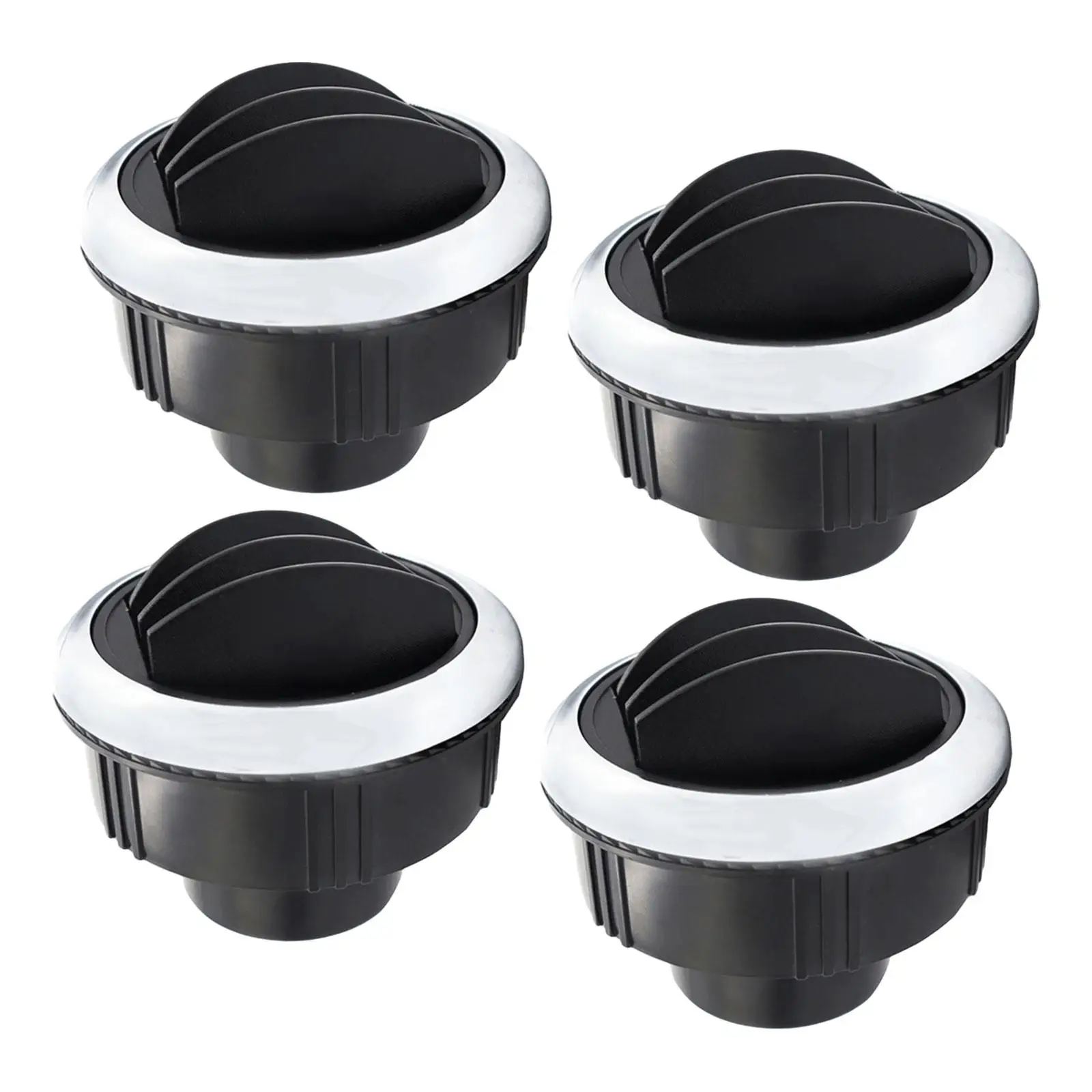 4 Pieces RV Bus Air Conditioning Outlet Vent Installation Port Diameter 7.5cm Universal Simple Installation Accessory Deflector