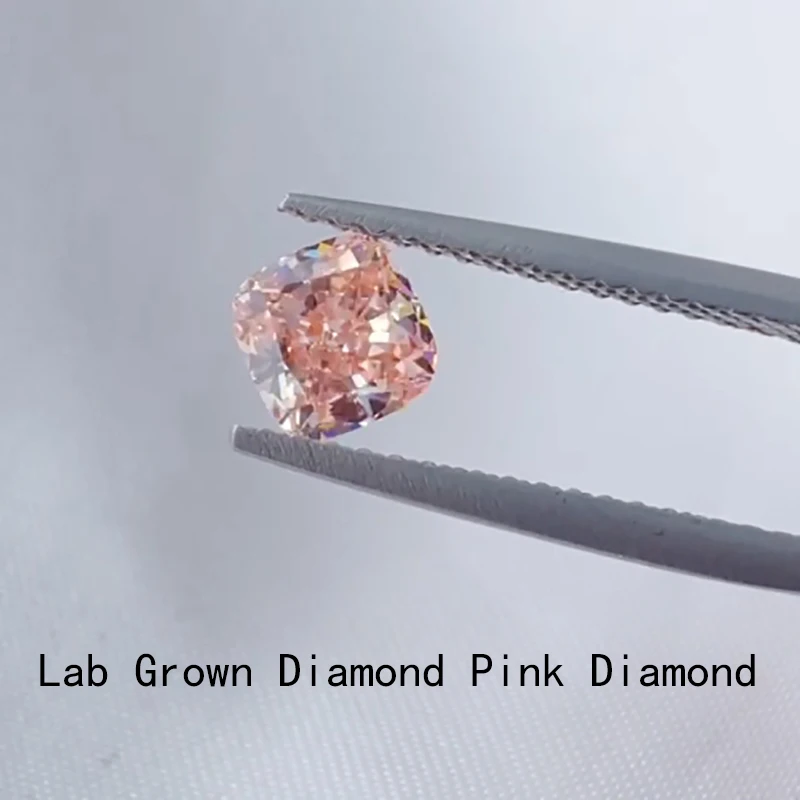 Fancy Pink Cushion Cut Cvd Lab Grown Diamond Diamante Sciolto Per Anello Di Fidanzamento Con Certificato Igi Diamond