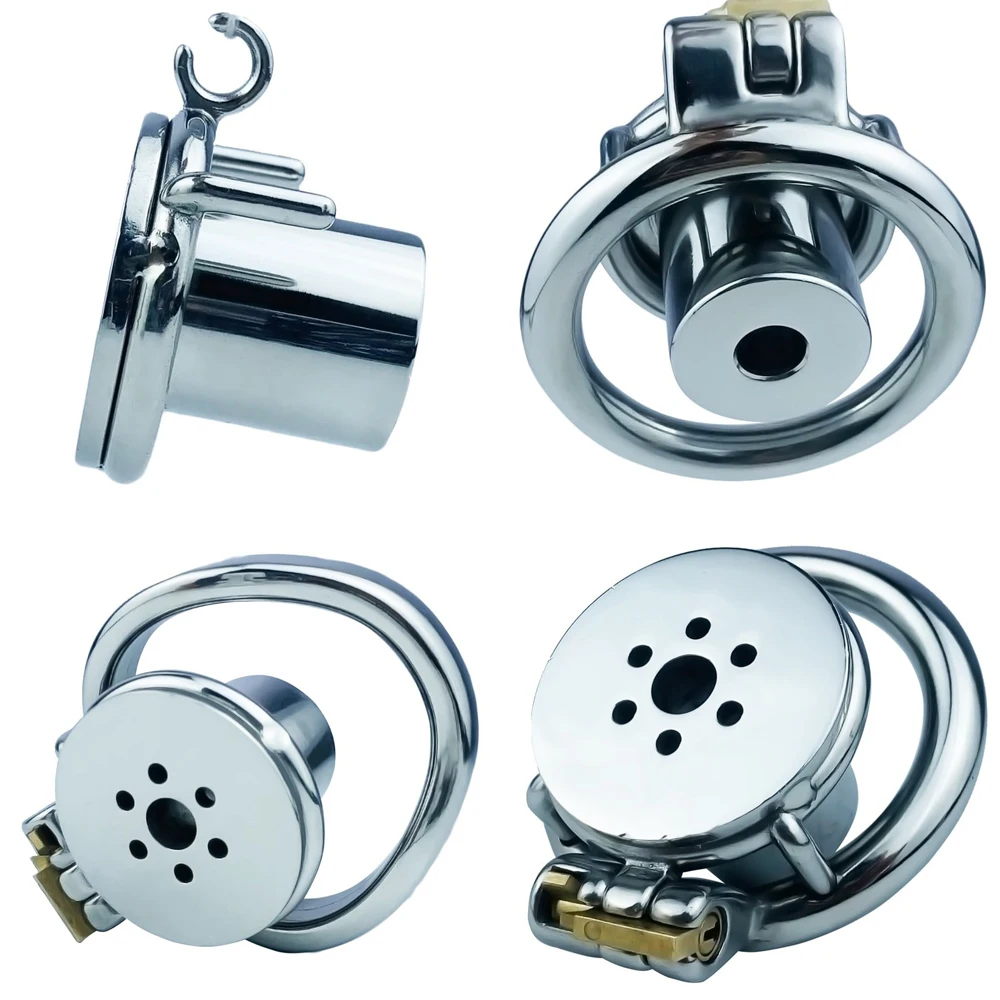 FRRK Cylinder Inverted Male Chastity Belt 정조대 Stainless Steel Cock Cage with Urethral Erotic Sex Toys For Men Metal Penis Rings penis chastity cage chastity lock sex toy chastity cage accessory penis cock ring