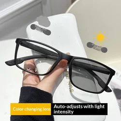 Photochromic Full Frame Sports Reading Glasses with Color - Changing Lenses (Black)