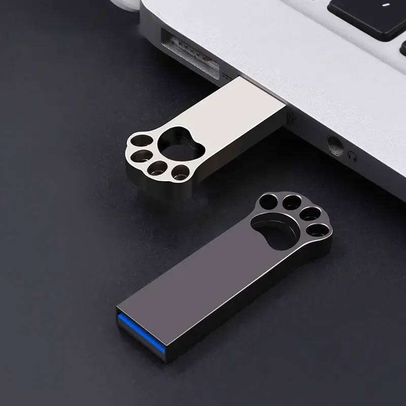 

New USB Flash Drive 3.0 Cat Paw Pen Drive 128GB 64GB 32GB 16GB 8GB Metal Pendrive 256GB Memory 512GB Usb Stick Creative gifts