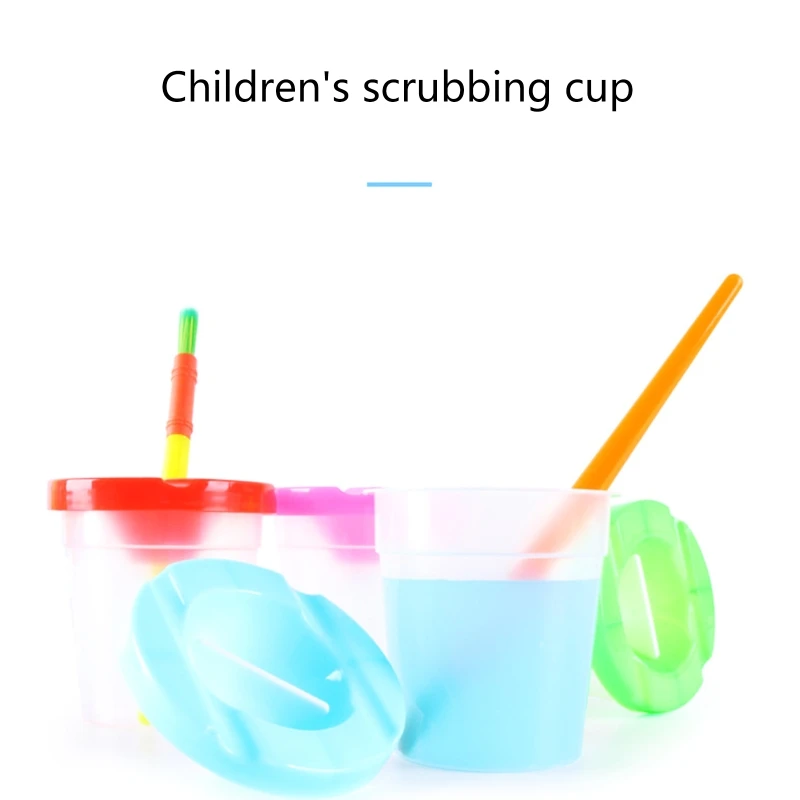 Spill Proof Paint Cups, No-Spill Paint Cups with Lids Kids Painting Toys -  AliExpress