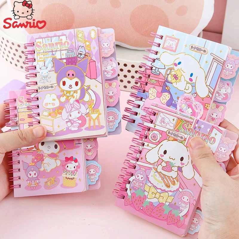 

Sanrio Diary Notebook Kawaii My Melody Hellokitty Kuromi Cinnamoroll Cartoon Student Portable Notebook Kids Birthday Girl Gifts