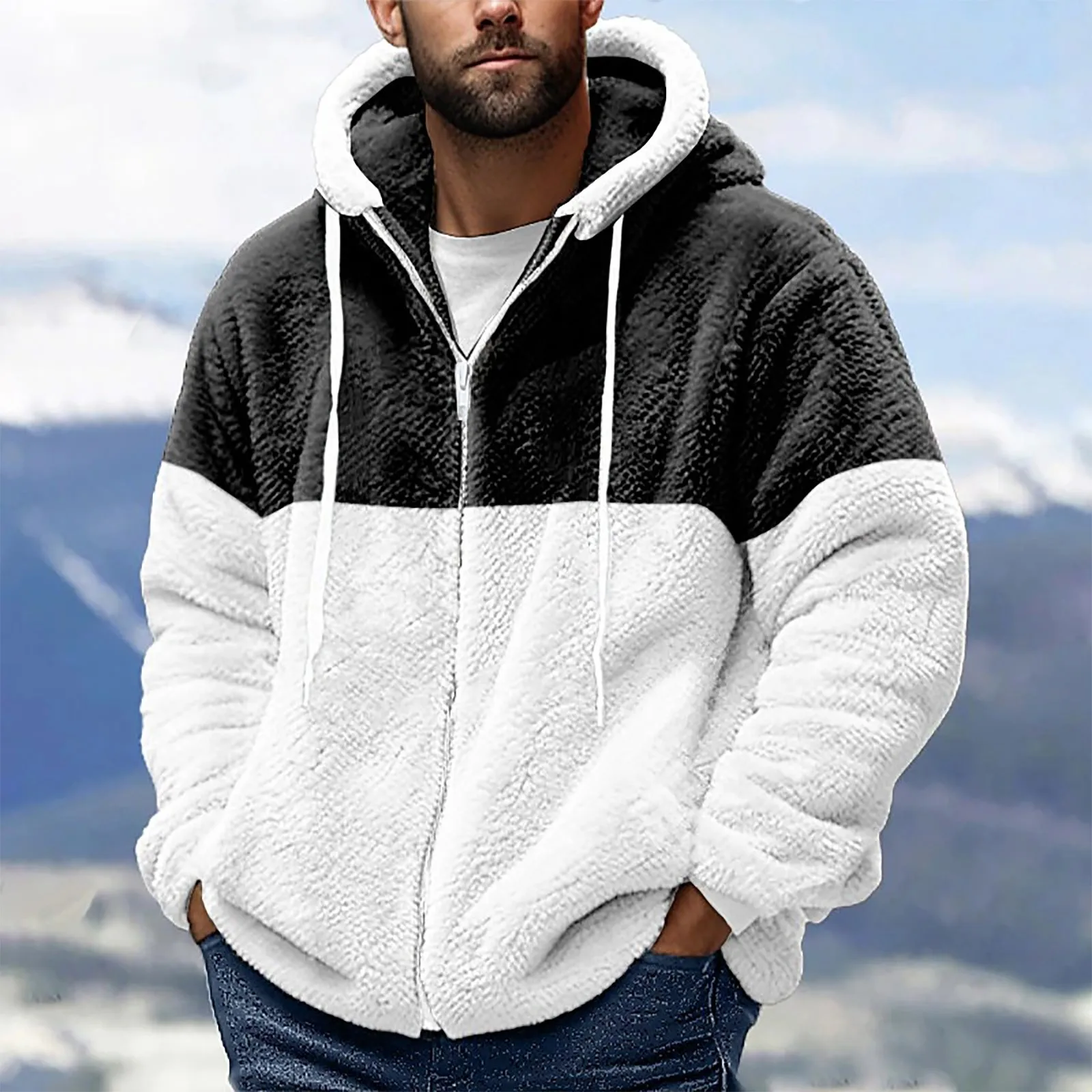 VogeLuxe | Men’s Winter Hooded Casual Zip Jacket