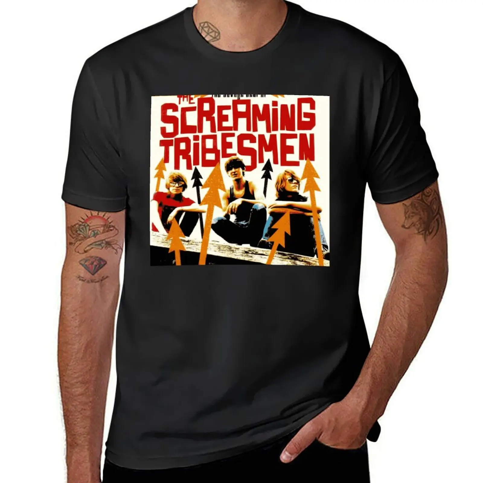 

Screaming Tribesmen T-Shirt shirts graphic tees Aesthetic clothing black t-shirts for men