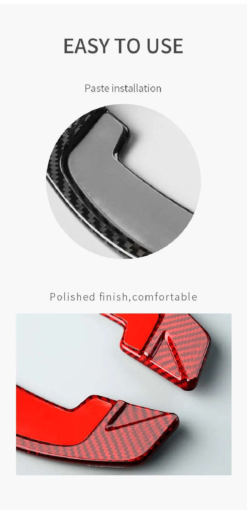 T-carbon Steering Wheel Paddle Shift For Land Rover Range Discovery Sport Evoque Jaguar XE XJ XF Carbon Fiber Paddle Shifter