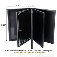 Coosei Book Shaped New Large Magnetic Eyeshadow Pallete 3/4 Layers EMPTY Big Makeup Palette Storage Box 60pcs 36mm Shadows 2