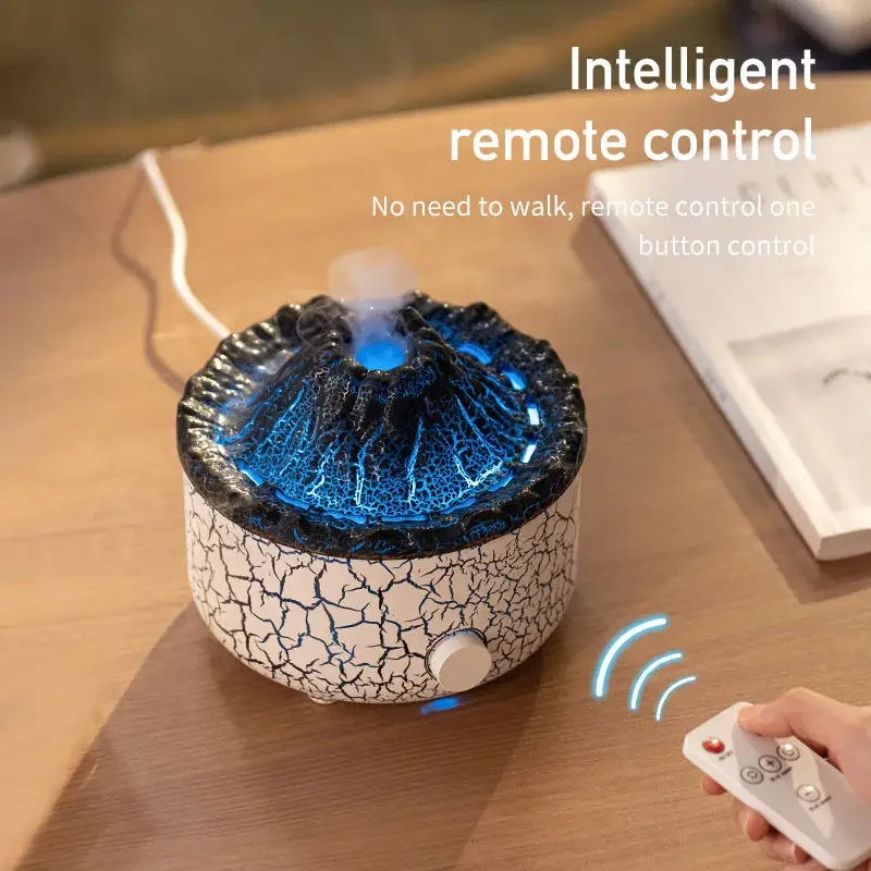 

New Creative Volcano Humidifier Aromatherapy Machine Spray Jellyfish Air Flame Humidifier Diffuser