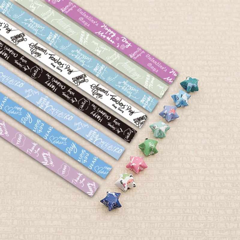 Sakura Origami Lucky Star Paper Strips - Crafting and Decoration Supplies (540 Sheets)