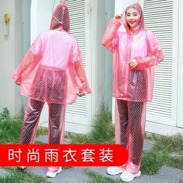 Férfi Női Esőkabátok Eső Nadrág Split Öltöny Cipzáras Bepattanás Dupla Réteg Védelem Kültéri Kerékpáros Mezőgazdasági Munka Otthoni Utazás - Image 4