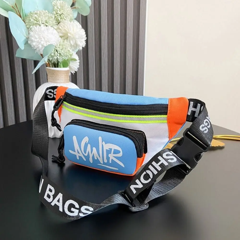 Durable Mini Waist Bags Oxford Cute Letter Girls Boys Banana Bag Fashion Fanny Pack Kids Shoulder Crossbody Chest Belt Bags - 5