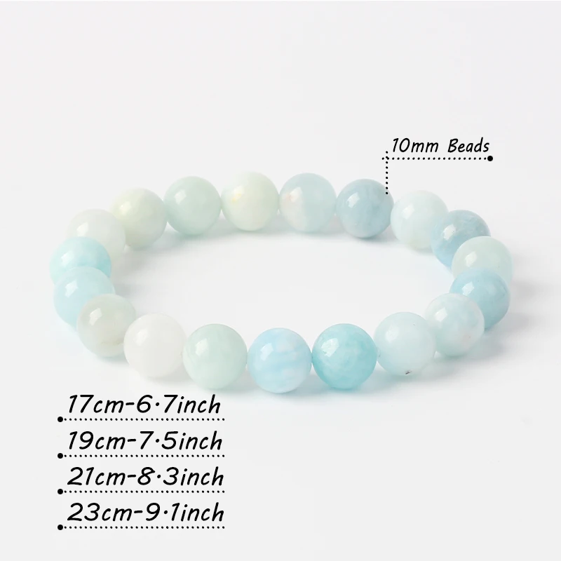 Energy Aquamarine Crystal Bracelets 5A Quality Reiki Quartz Moisturize the Skin Bracelets for Women Healing Repair Skin Jewelry - Image 3