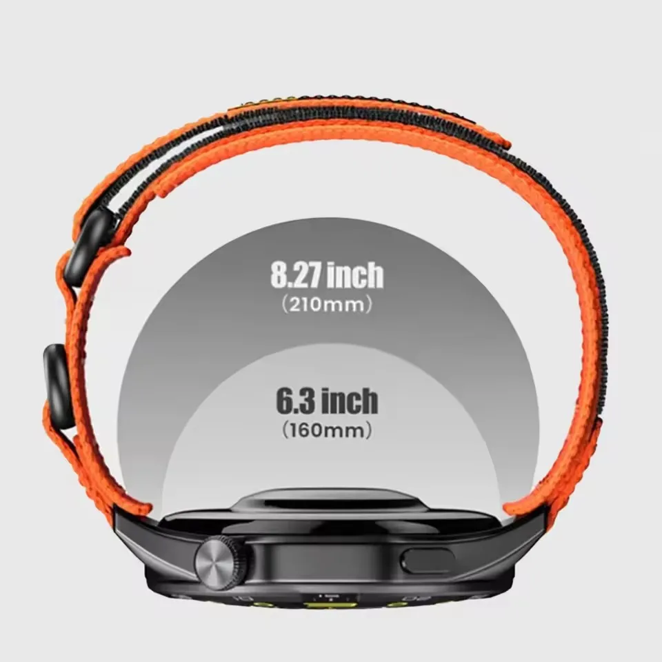 Sporty Nylon Loop Band - Premium Smartwatch Accessory Bracelet with Universal Fit