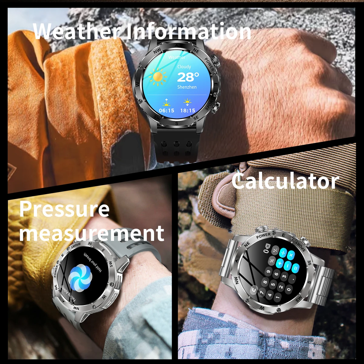 Smartwatch outdoor para hombre con brújula y linterna led_voghion.com