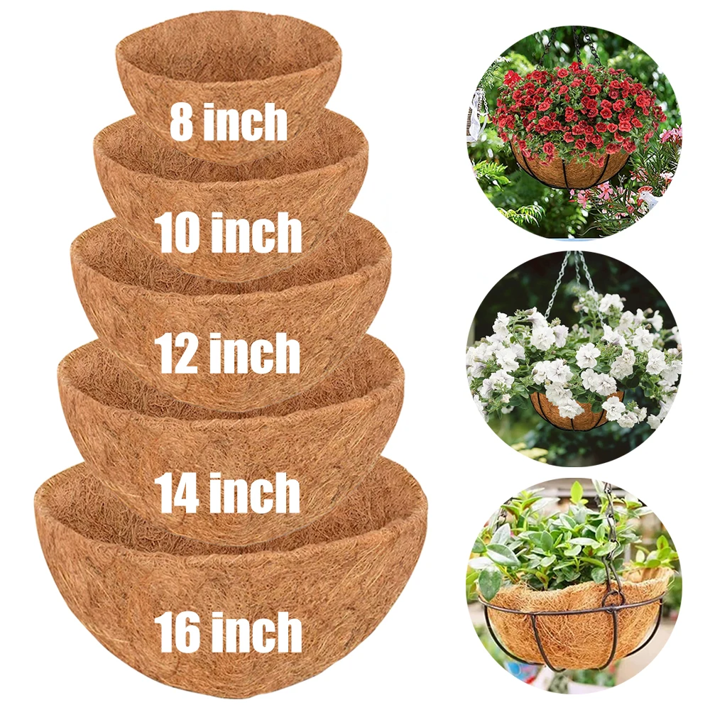 100 Natural Coconut Fiber Liners Thick Coconut Liners for Planters