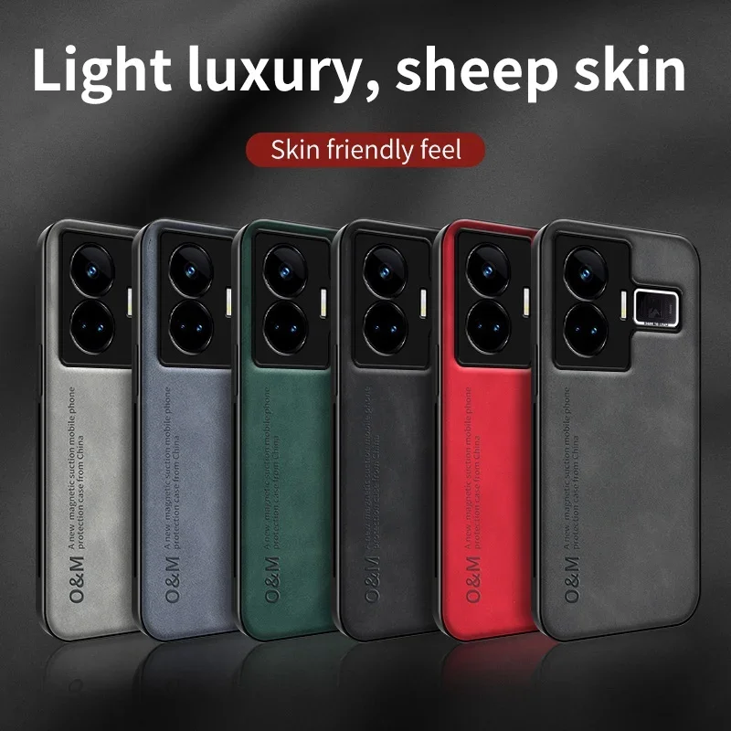 Luxury Magnetic Leather Phone Case with Silicone Protection