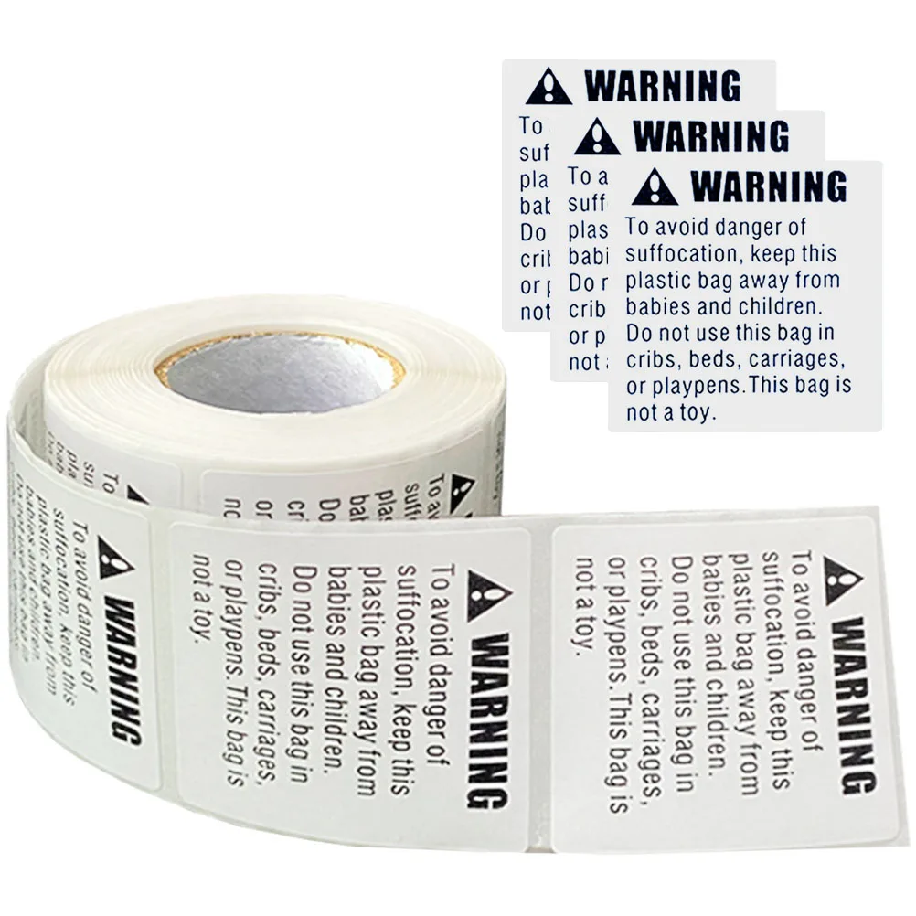 

1 Roll of Suffocation Warning Labels Self-adhesive Suffocation Warning Suffocation Warning Stickers Shipping Suffocation