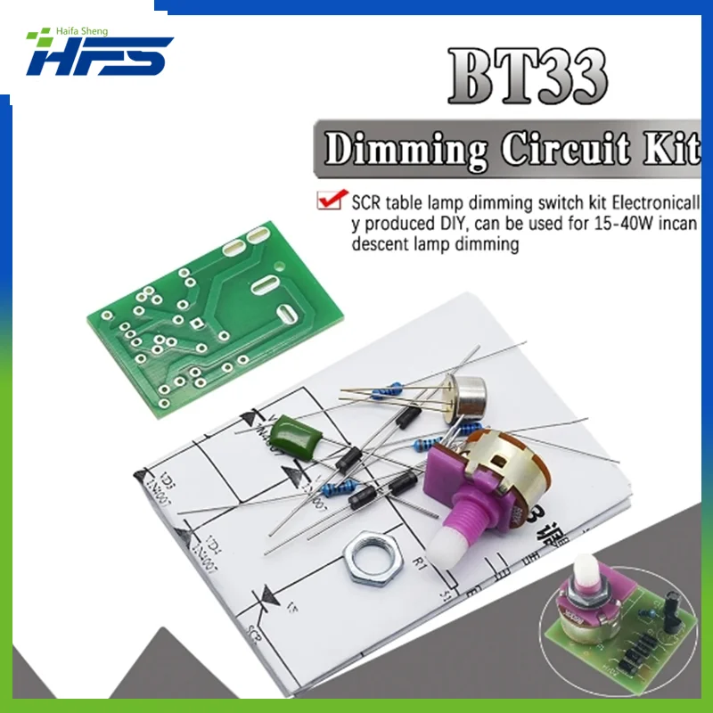 

Transistor BT33 Desk Lamp Dimmable Circuit Kit Electronic Production DIY Kit Circuit Board Manual Training